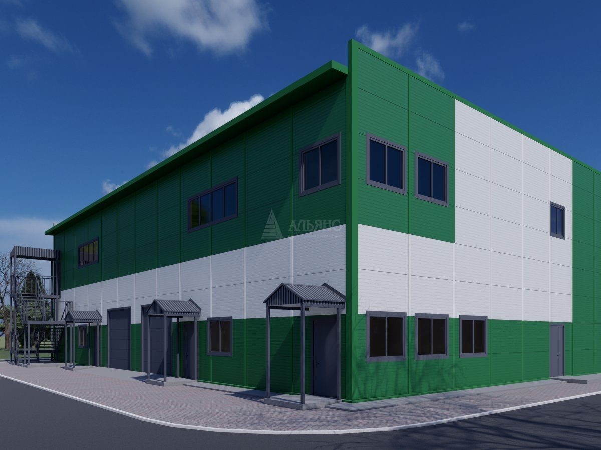 3D визуализация Магазин из сэндвич панелей - фото 3
