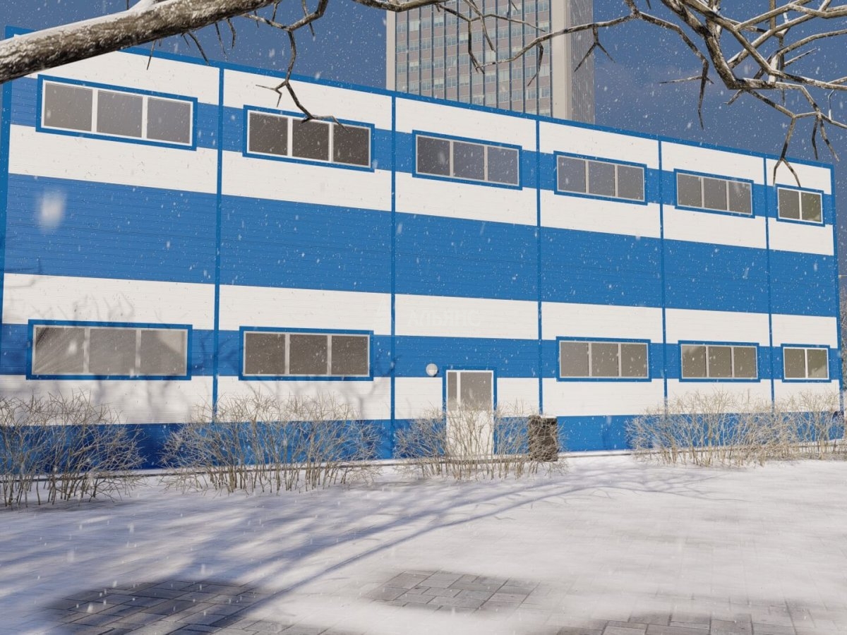 3D визуализация Торговый Центр из сэндвич-панелей - фото 1