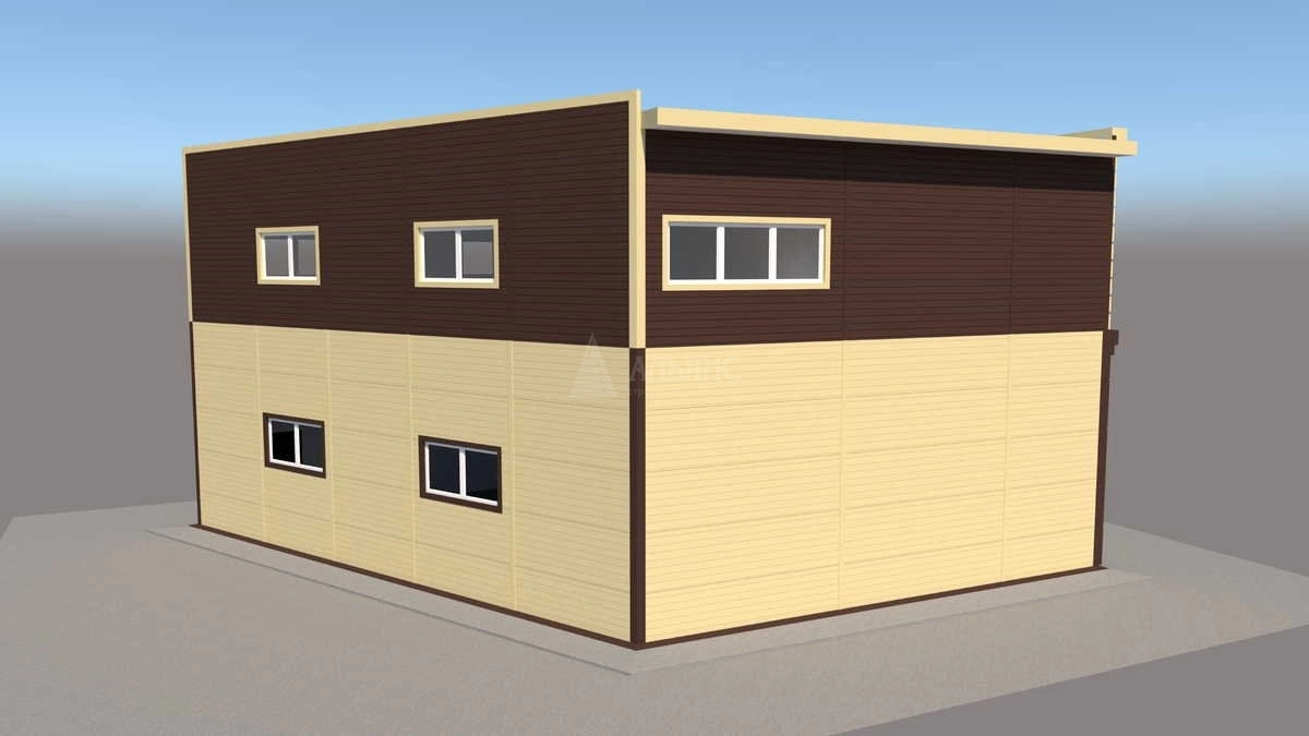 3D визуализация Склад-ангар из сэндвич-панелей - фото 12