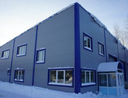 Двухэтажное грузовое СТО площадью 460 м2 из сэндвич-панелей, построенная компанией Альянс - Двухэтажное грузовое СТО площадью 460 м2, Двухэтажное грузовое СТО в Сыктывкаре, Республика Коми