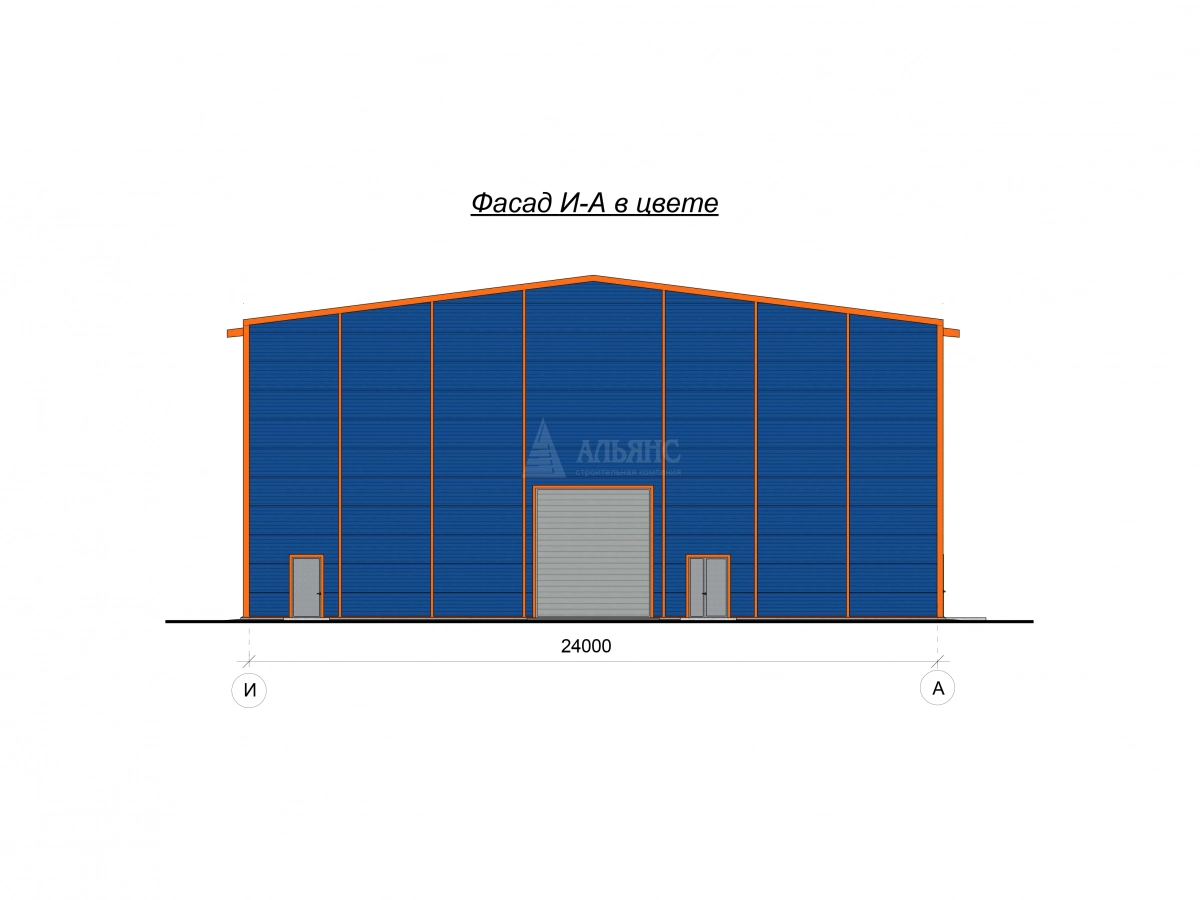 Планировка Производственный корпус из сэндвич-панелей -  фото 3