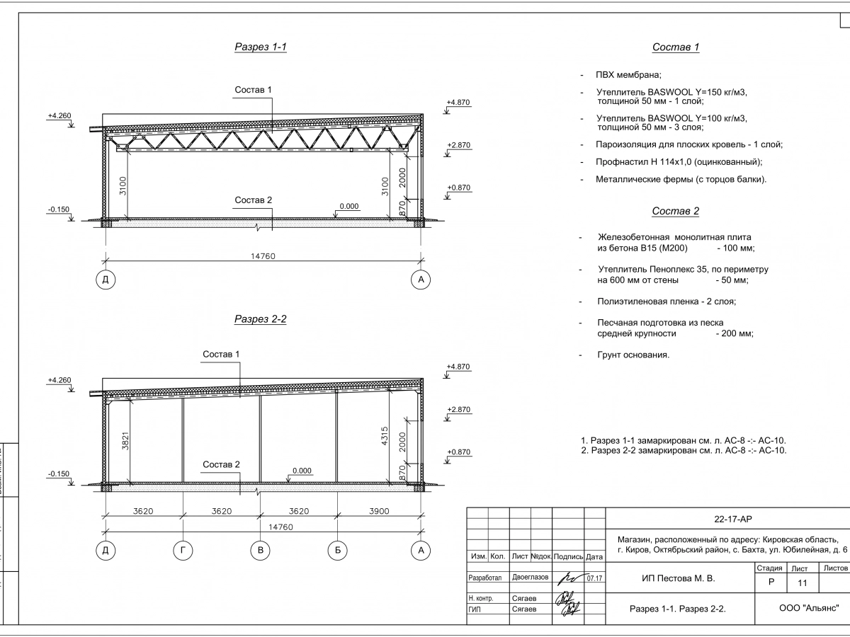 Планировка Магазин из сэндвич-панелей -  фото 3