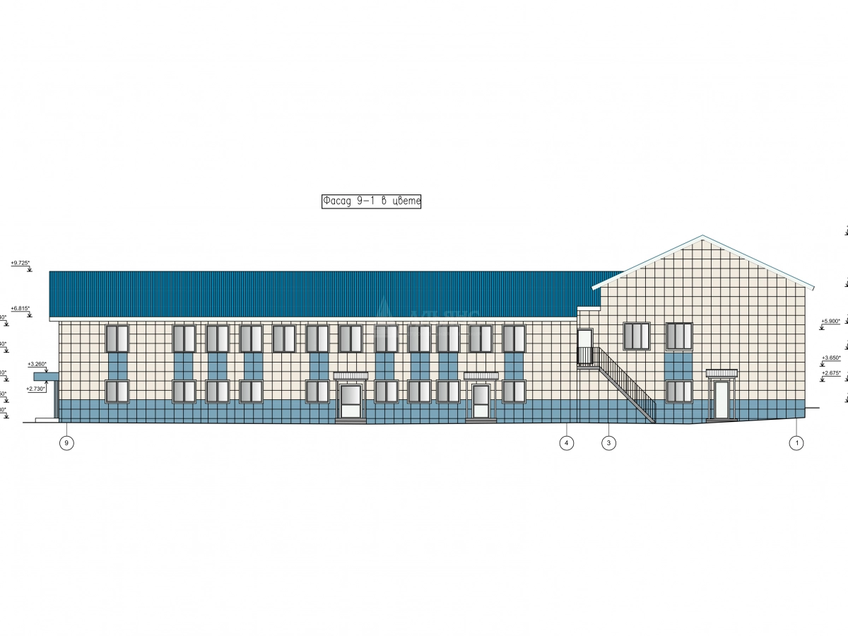 3D визуализация Фабрика химчистки из сэндвич-панелей - фото 2