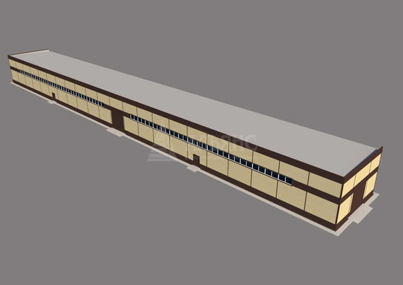3D визуализация Производственное здание из сэндвич-панелей - фото 6