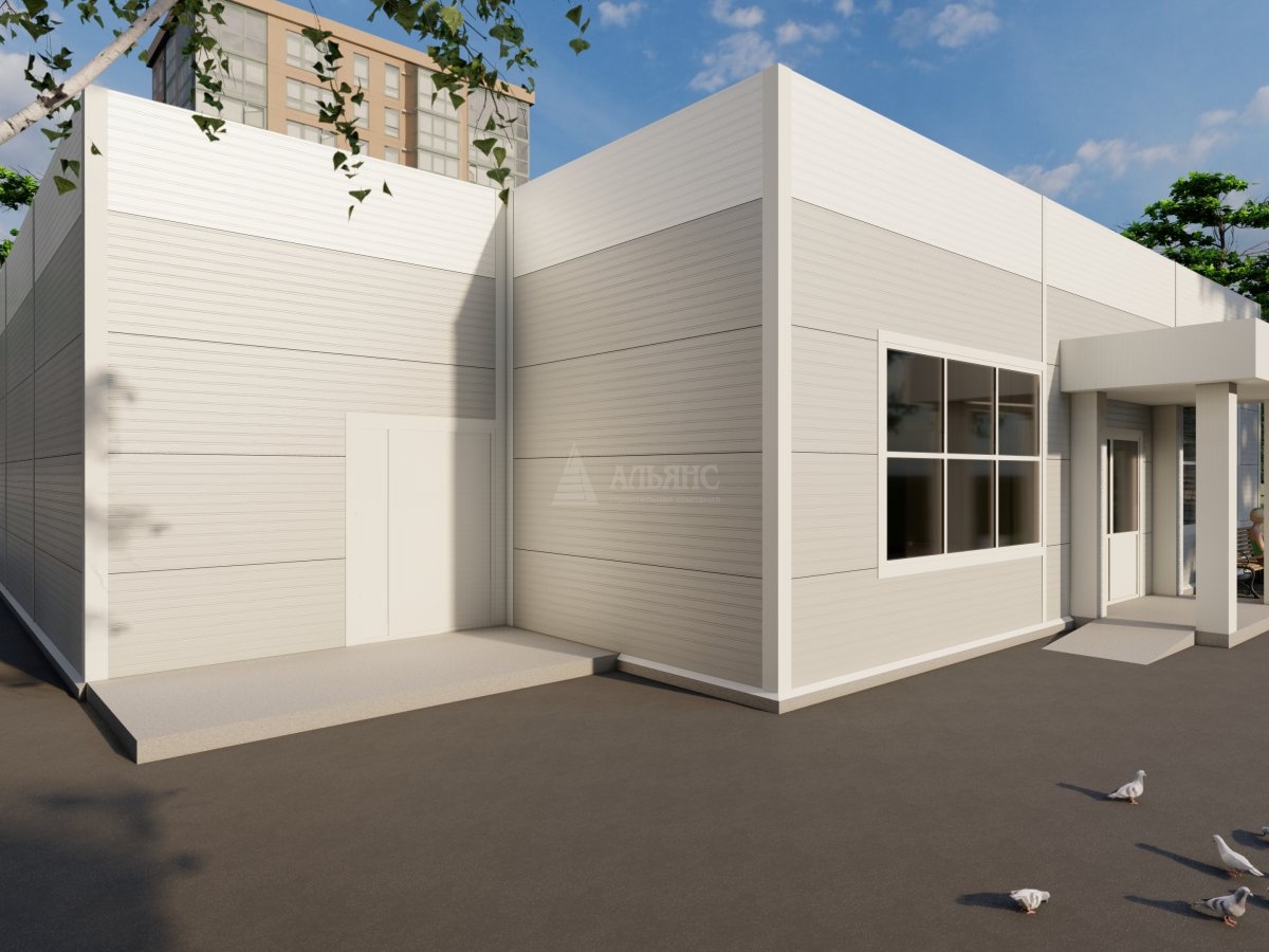 3D визуализация Магазин из сэндвич-панелей - фото 1